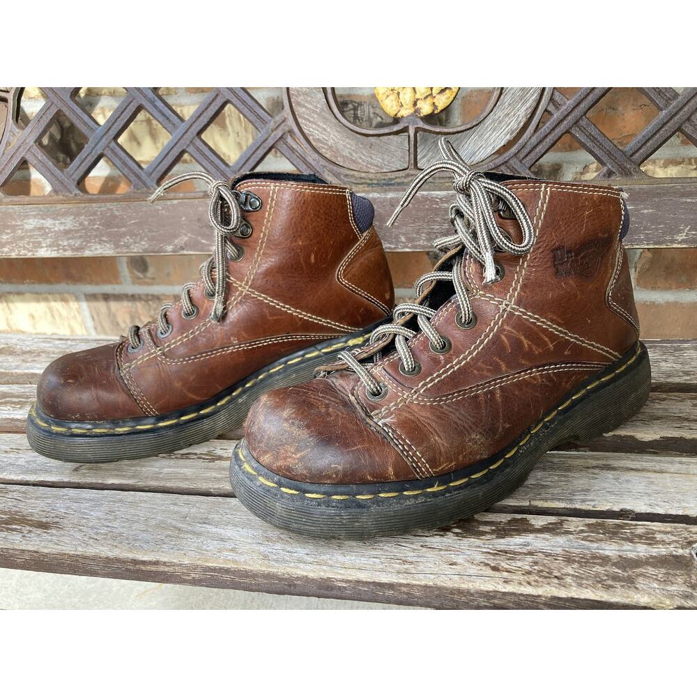 Size US 8 Dr. Martens Brown Leather Lace up Boots